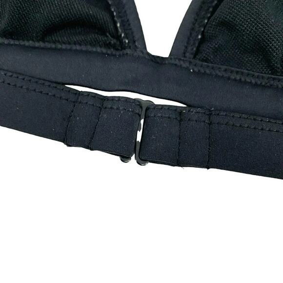 Aqua Swim Womens Black Tie Up Halter Neck Bra Top Size Medium - Picture 4 of 6